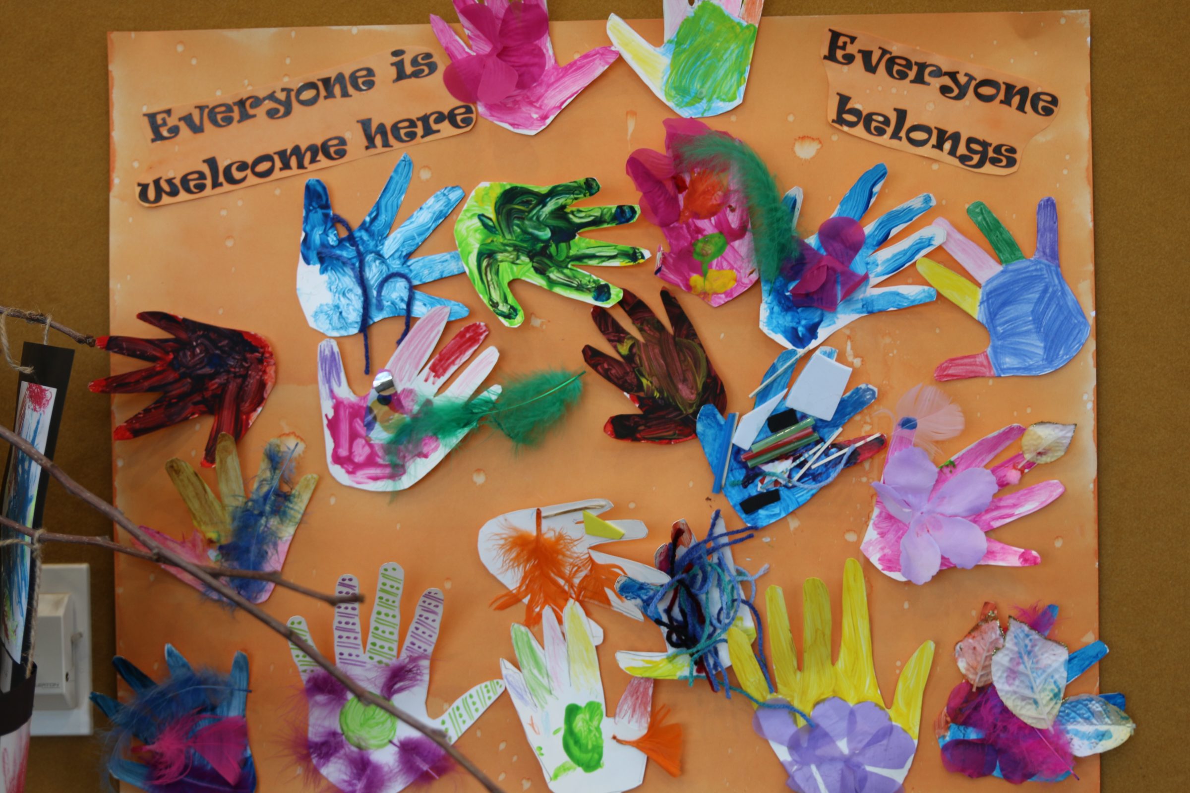 'Everybody belongs' children's art piece