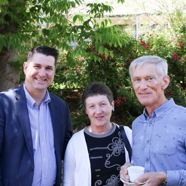 Deputy CEO Brad with volunteers Charles and Robyn